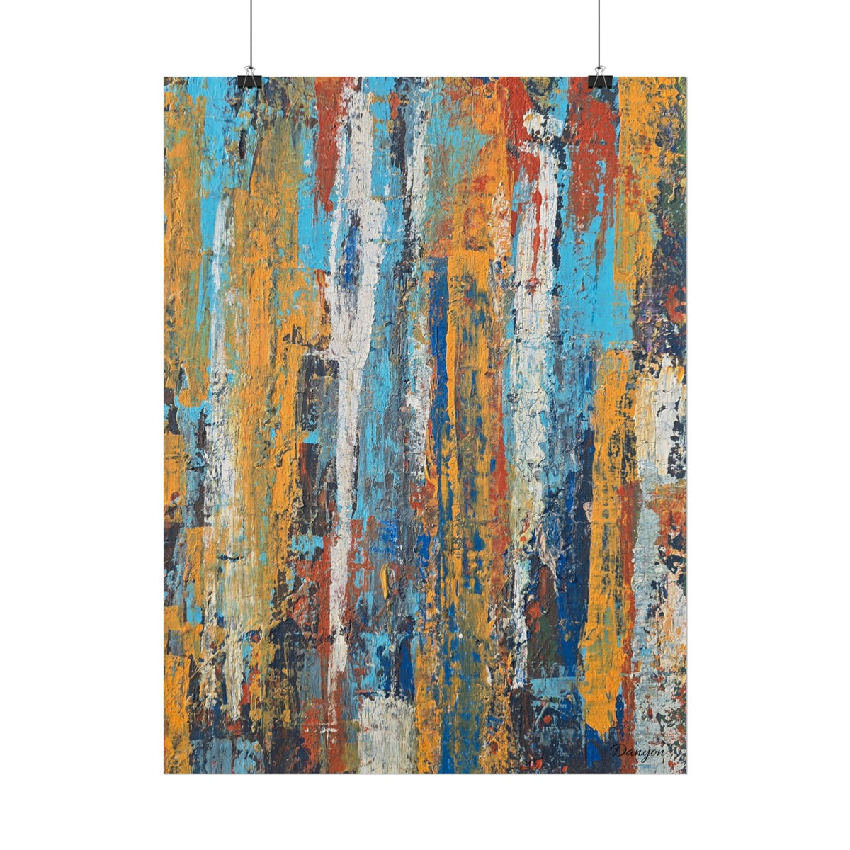 Abstract Colorful Texture Poster - Vertical Rolled Art Print