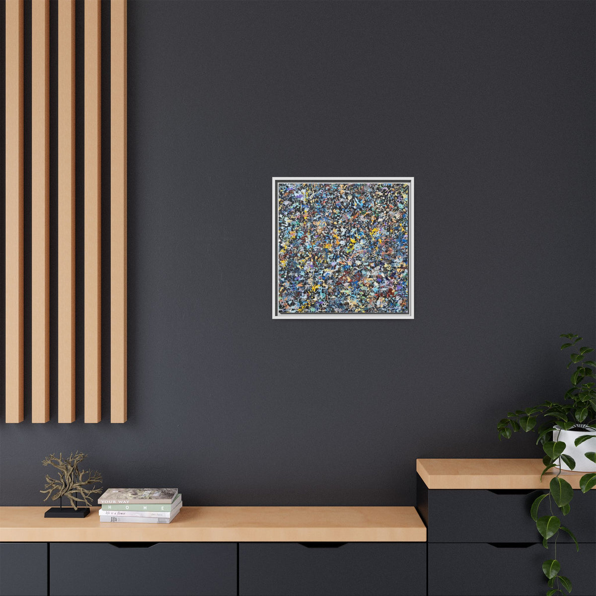Matte Canvas, Framed Abstract Print