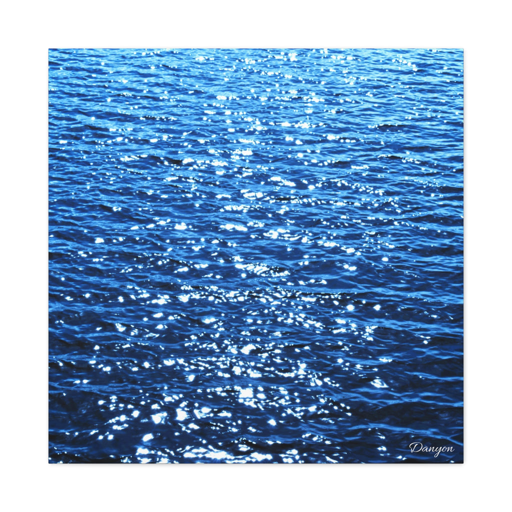 Matte Canvas Wall Art — Sparkling Blue Water Photography, Stretched 1.25"