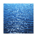 Matte Canvas Wall Art — Sparkling Blue Water Photography, Stretched 1.25"