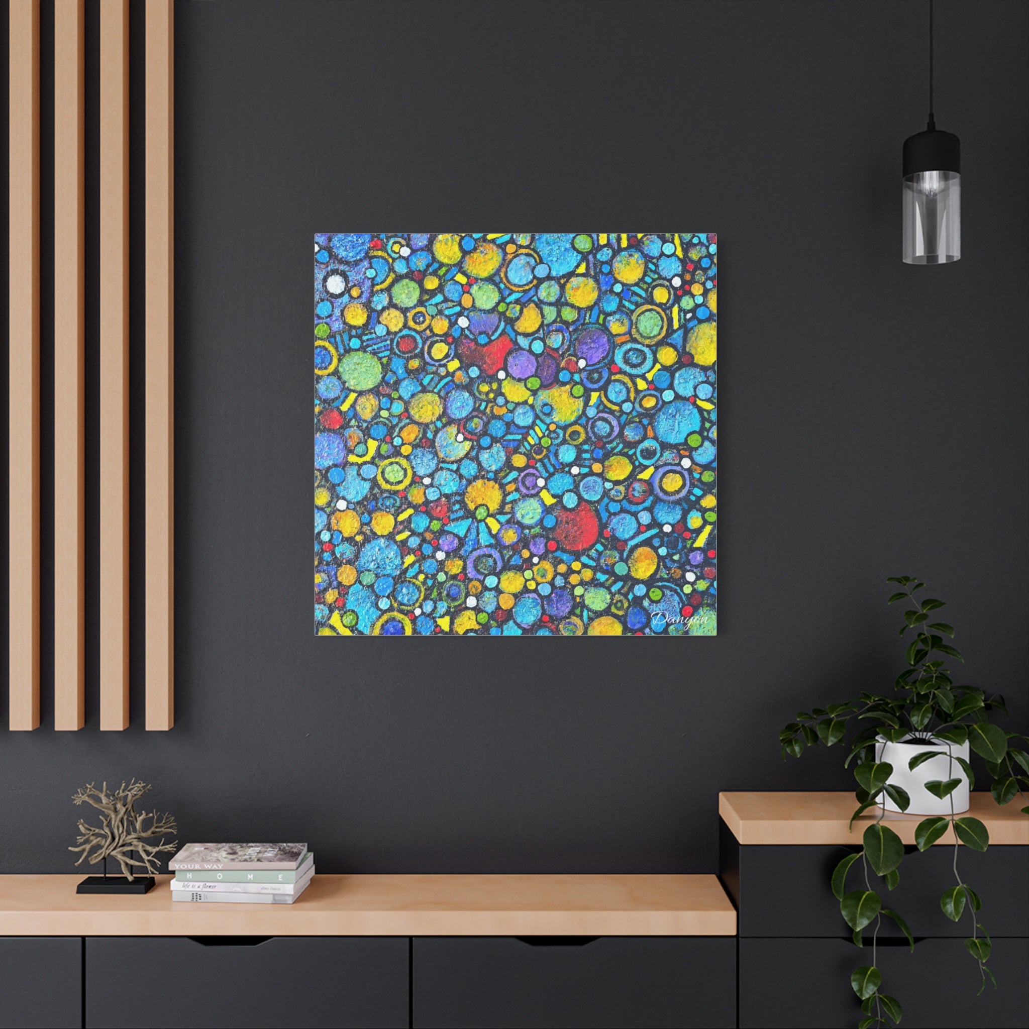 Abstract Colorful Bubbles Canvas Print — Vibrant Modern Wall Art