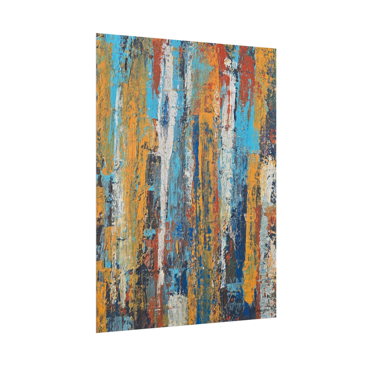 Abstract Colorful Texture Poster - Vertical Rolled Art Print