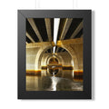 Framed Poster — Industrial Bridge Arch Photography (Vertical)