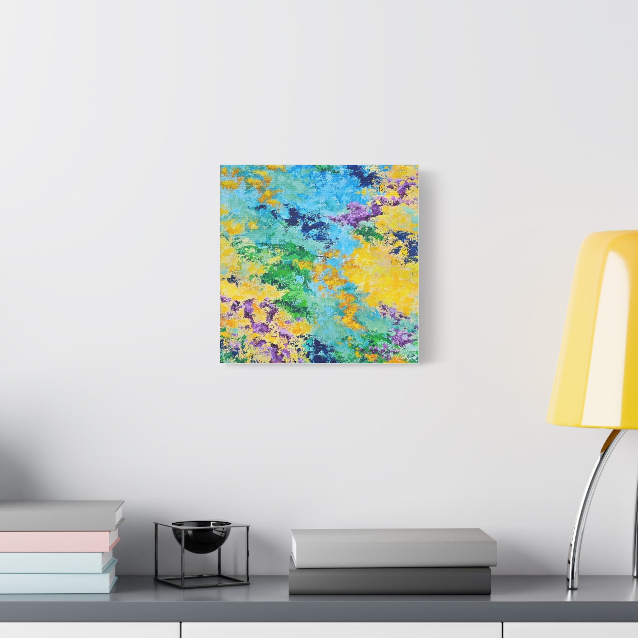 Vibrant Abstract Matte Canvas Art – Colorful Textured Wall Print