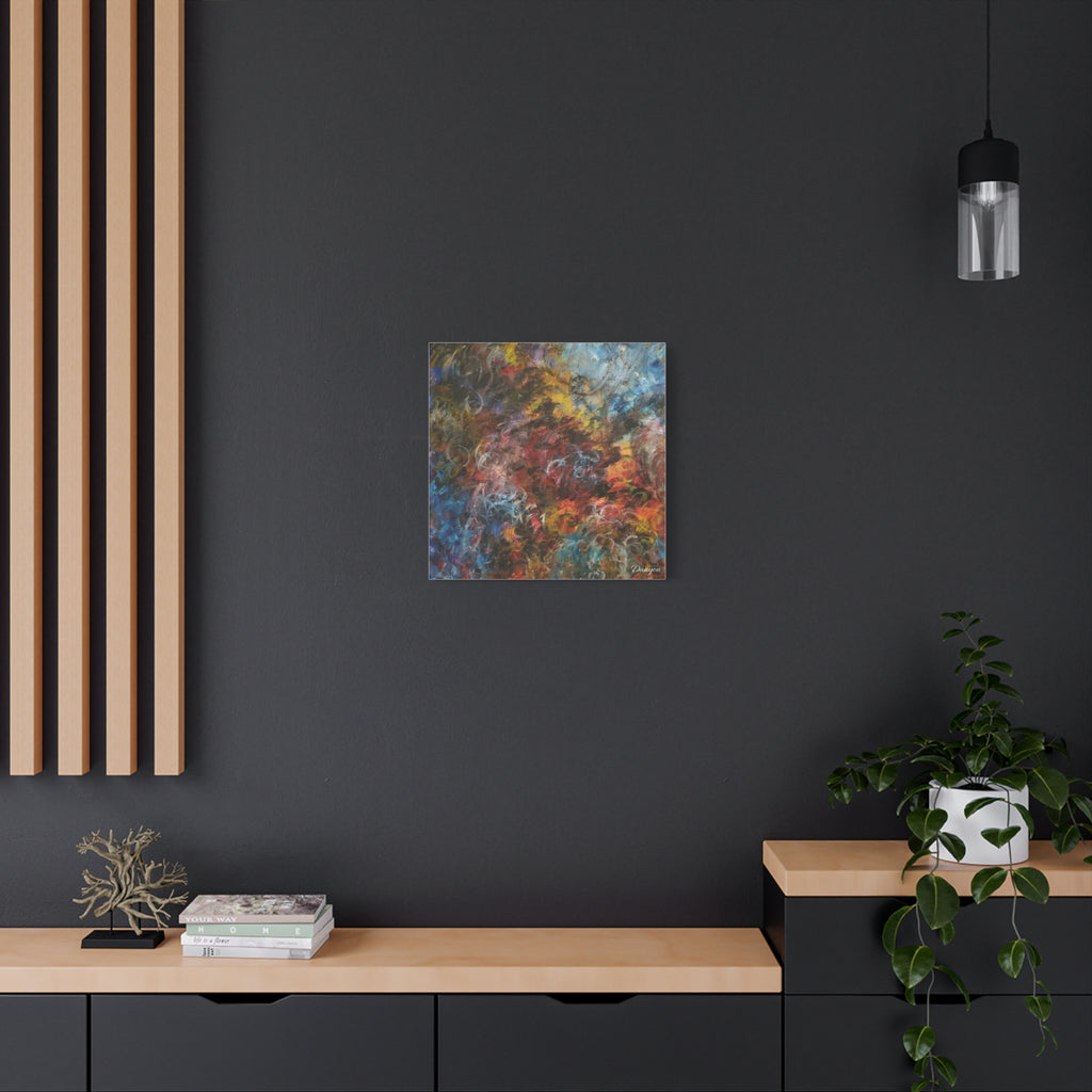 Abstract Colorful Swirl Matte Canvas Wall Art — Stretched 1.25"