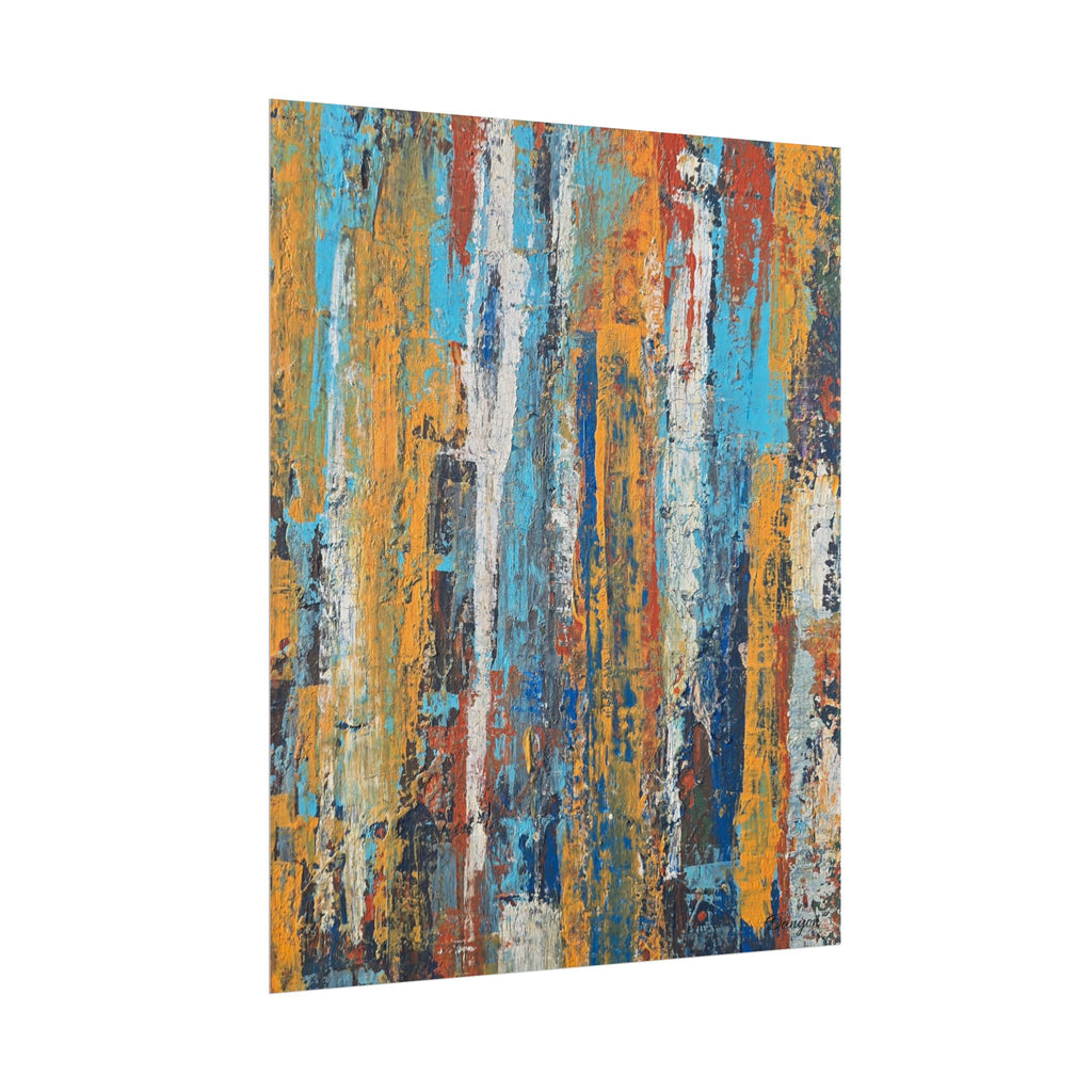Abstract Colorful Texture Poster - Vertical Rolled Art Print