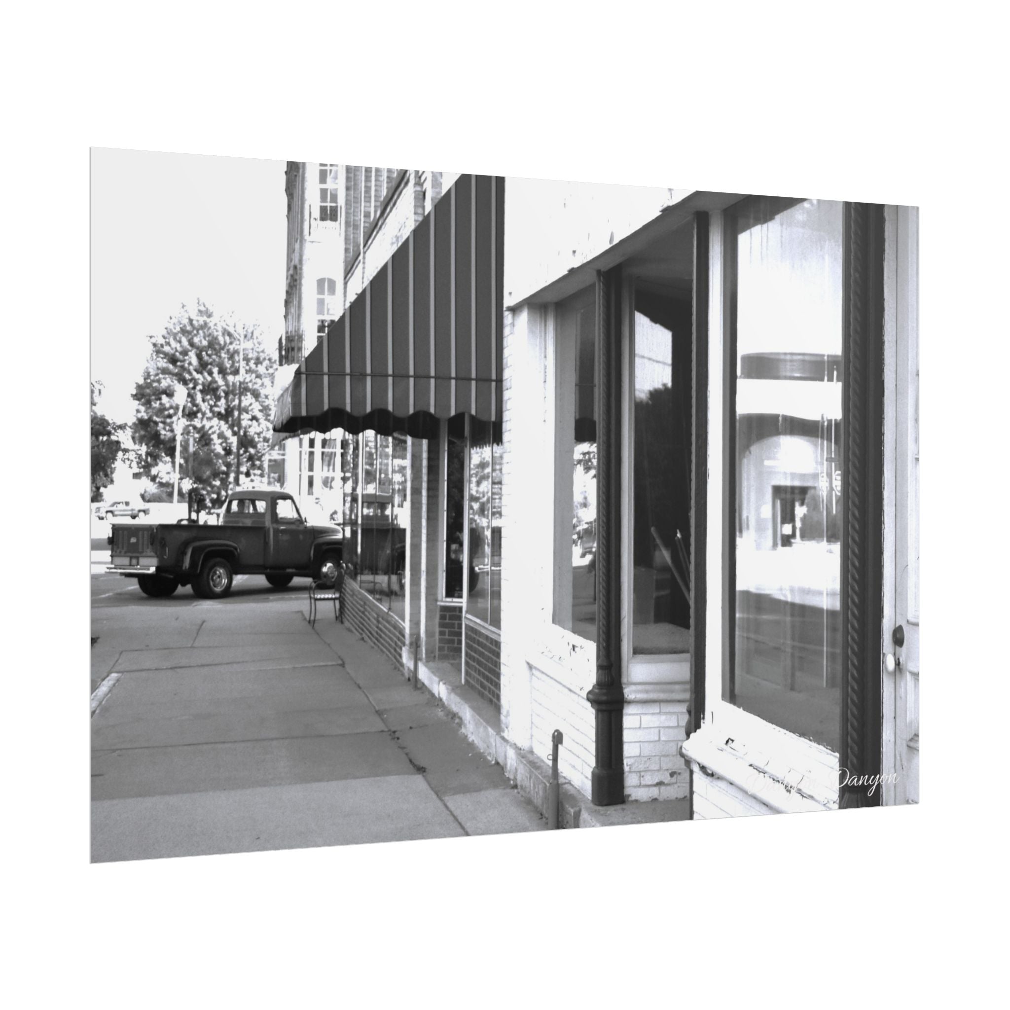 Black & White Main Street Rolled Poster