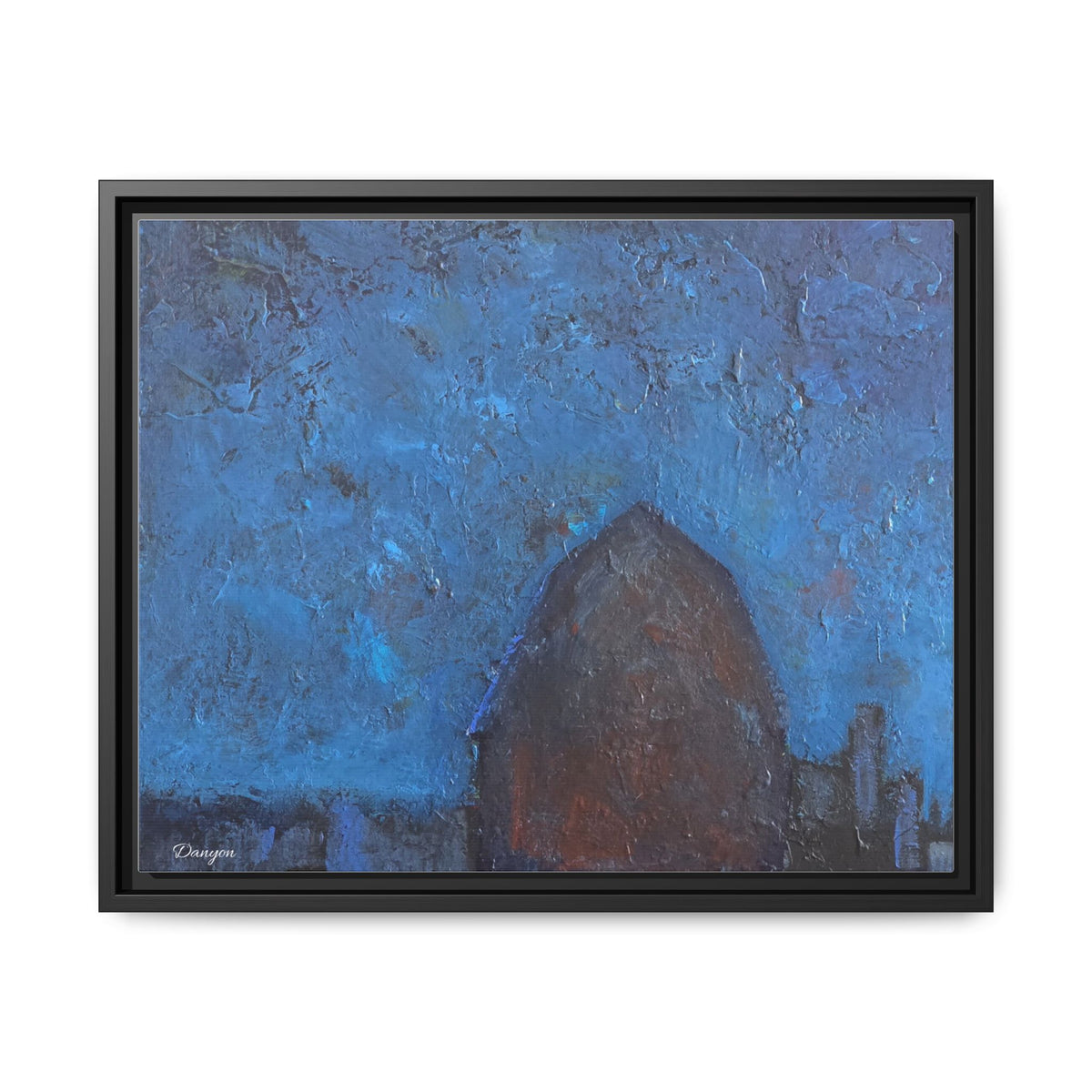 Framed Matte Canvas Print —  Abstract Landscape