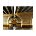 Architectural Bridge Poster — Underpass Concrete Arch Photography Print