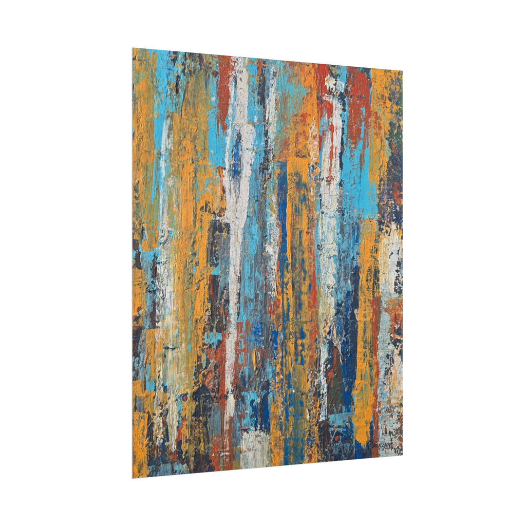 Abstract Colorful Texture Poster - Vertical Rolled Art Print
