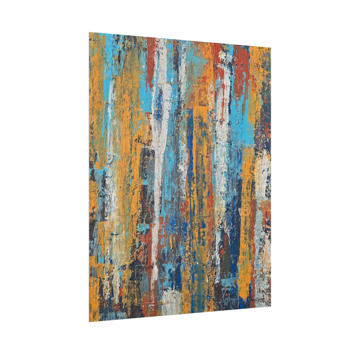 Abstract Colorful Texture Poster - Vertical Rolled Art Print