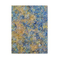 Abstract Blue & Gold Swirl Canvas Print — Stretched Matte Wall Art