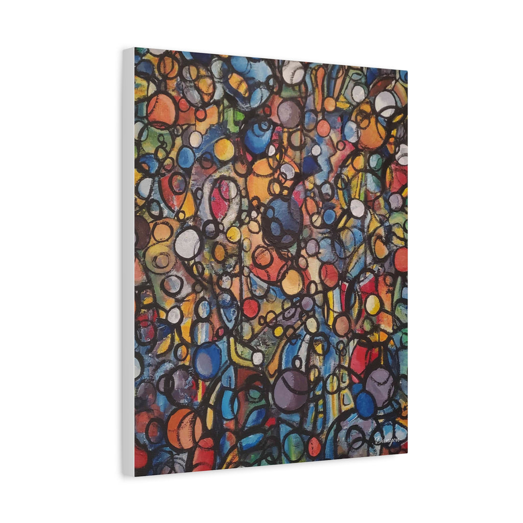 Abstract Colorful Bubbles Canvas