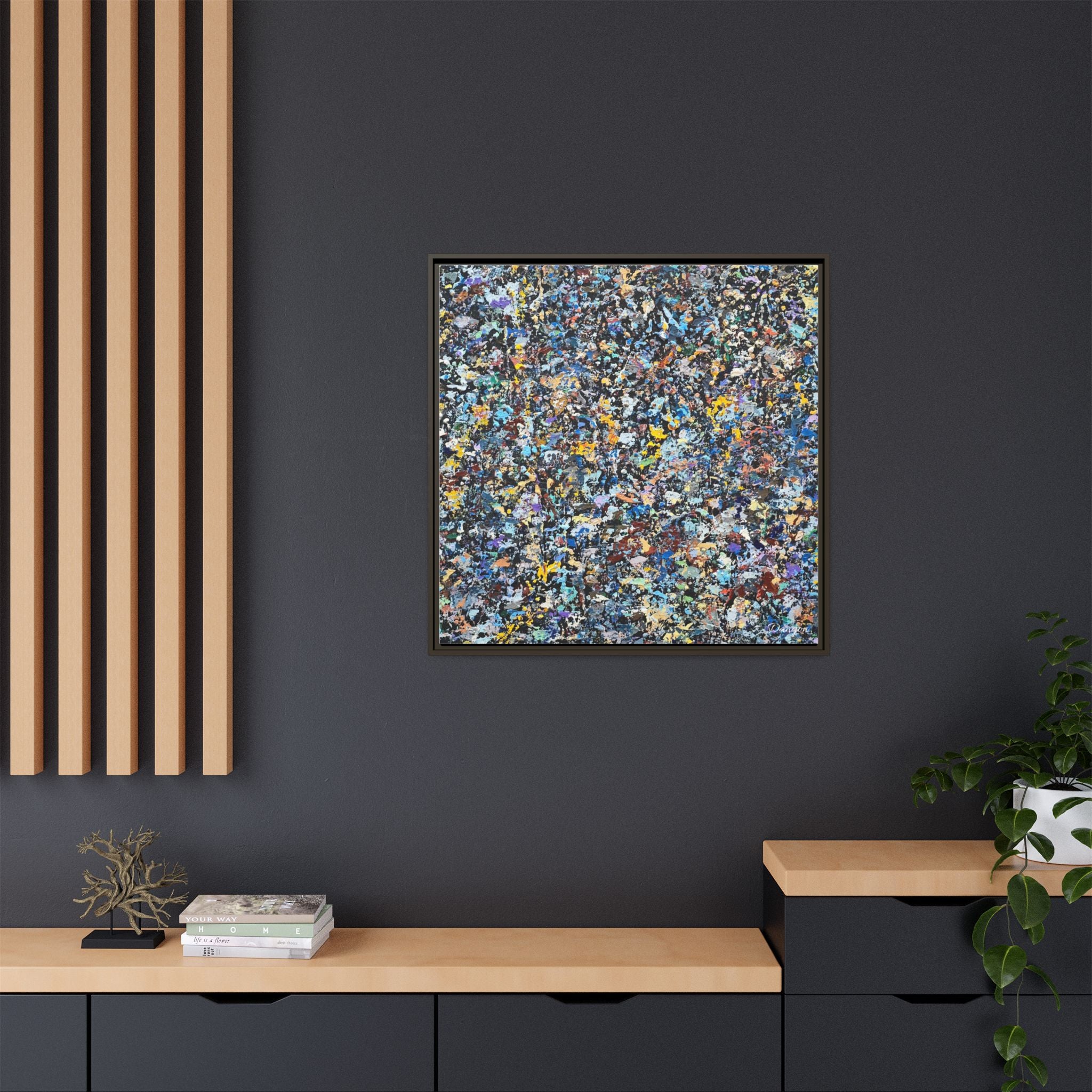 Matte Canvas, Framed Abstract Print