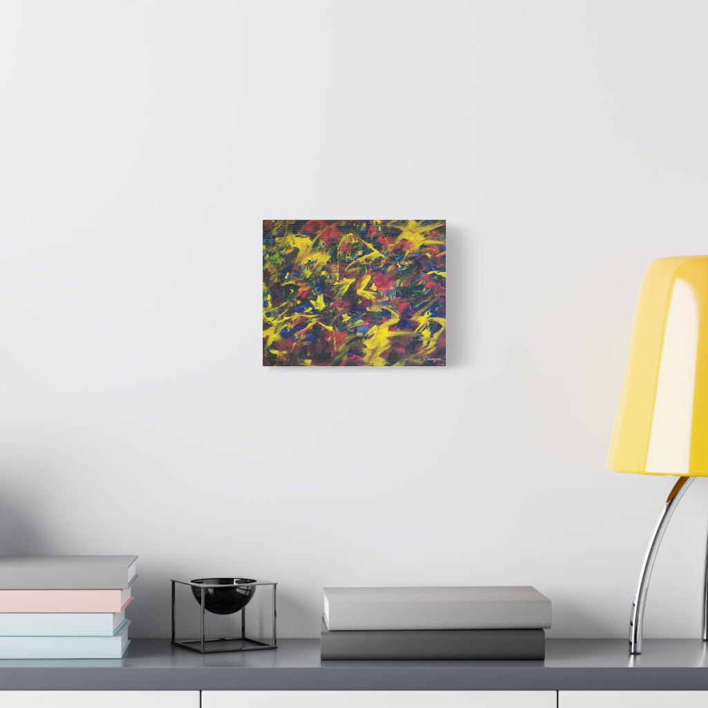 Abstract Color Burst Matte Canvas Print — Vibrant Stretched Wall Art