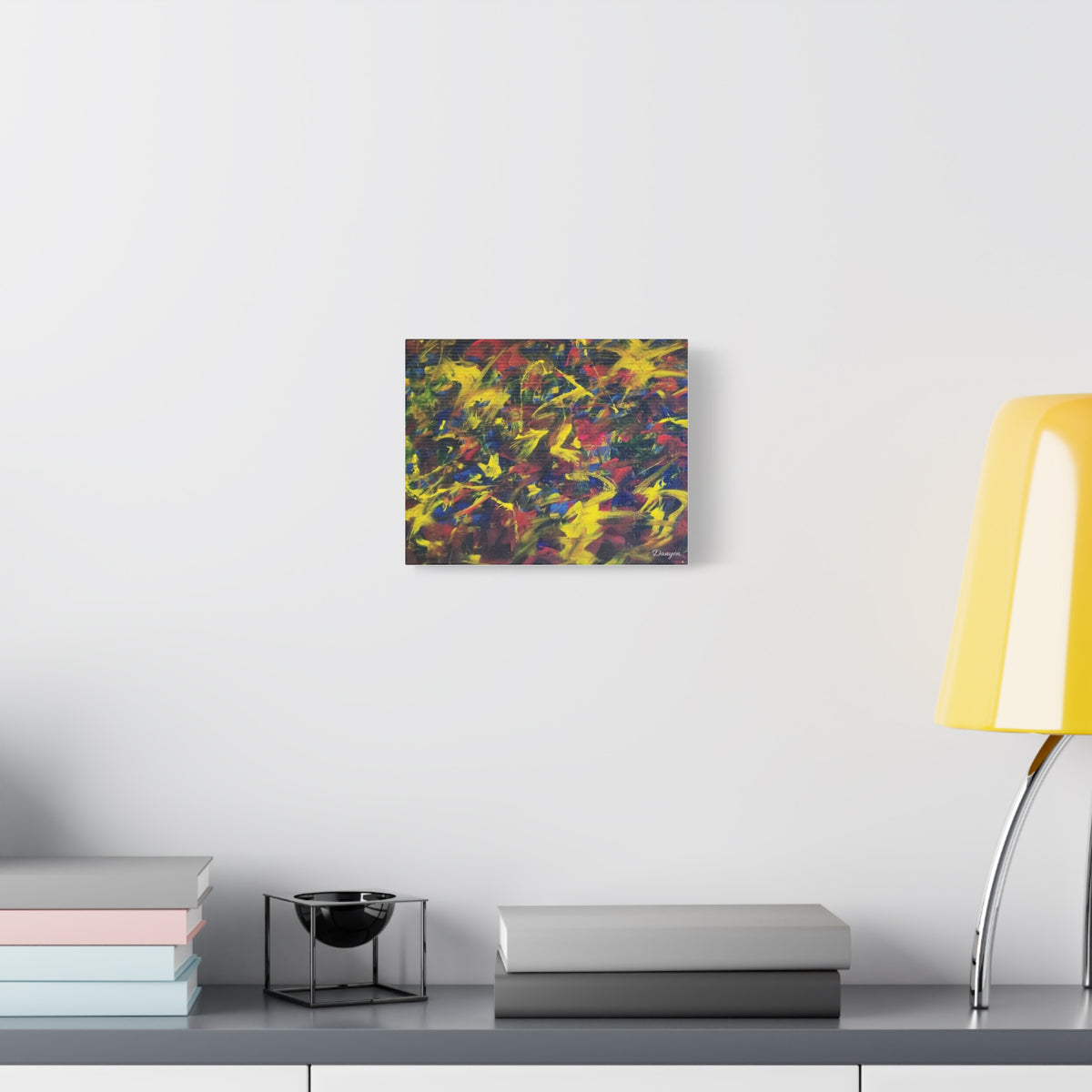 Abstract Color Burst Matte Canvas Print — Vibrant Stretched Wall Art