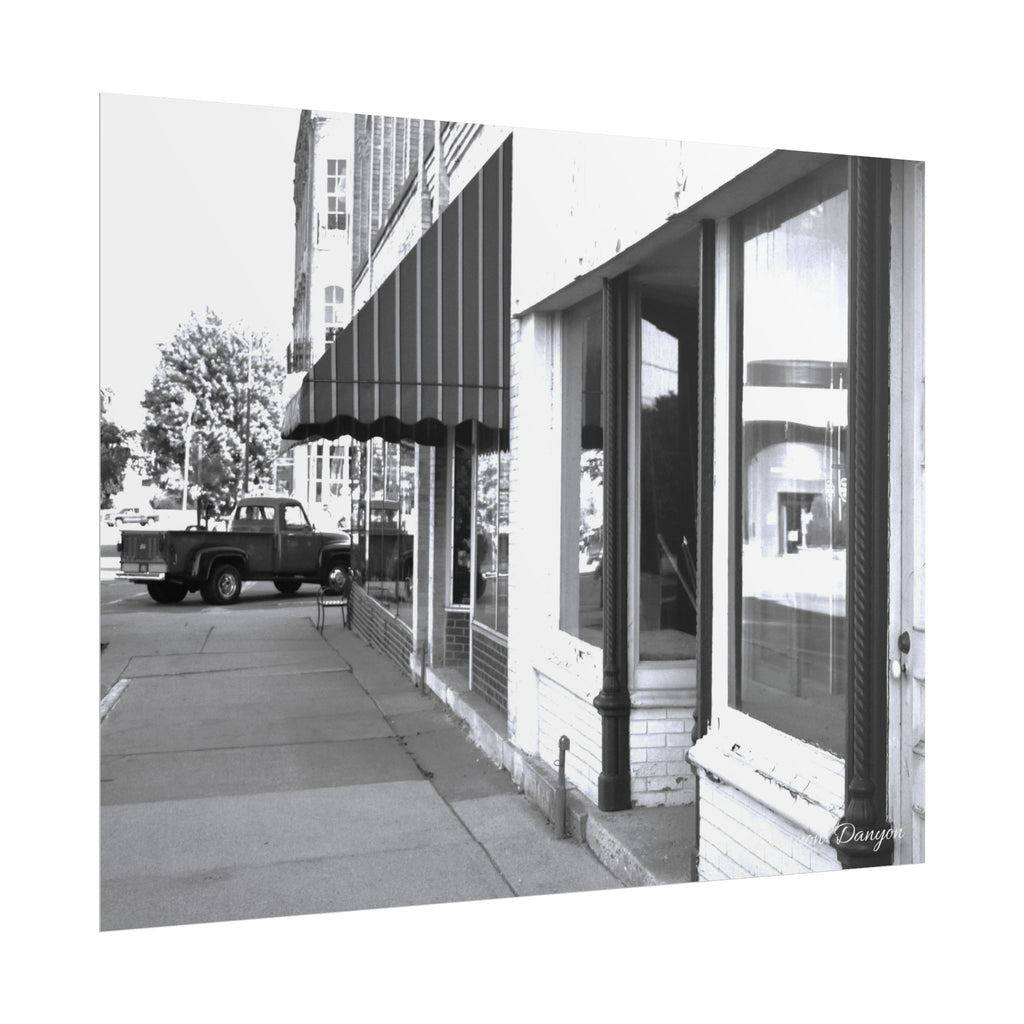 Black & White Main Street Rolled Poster