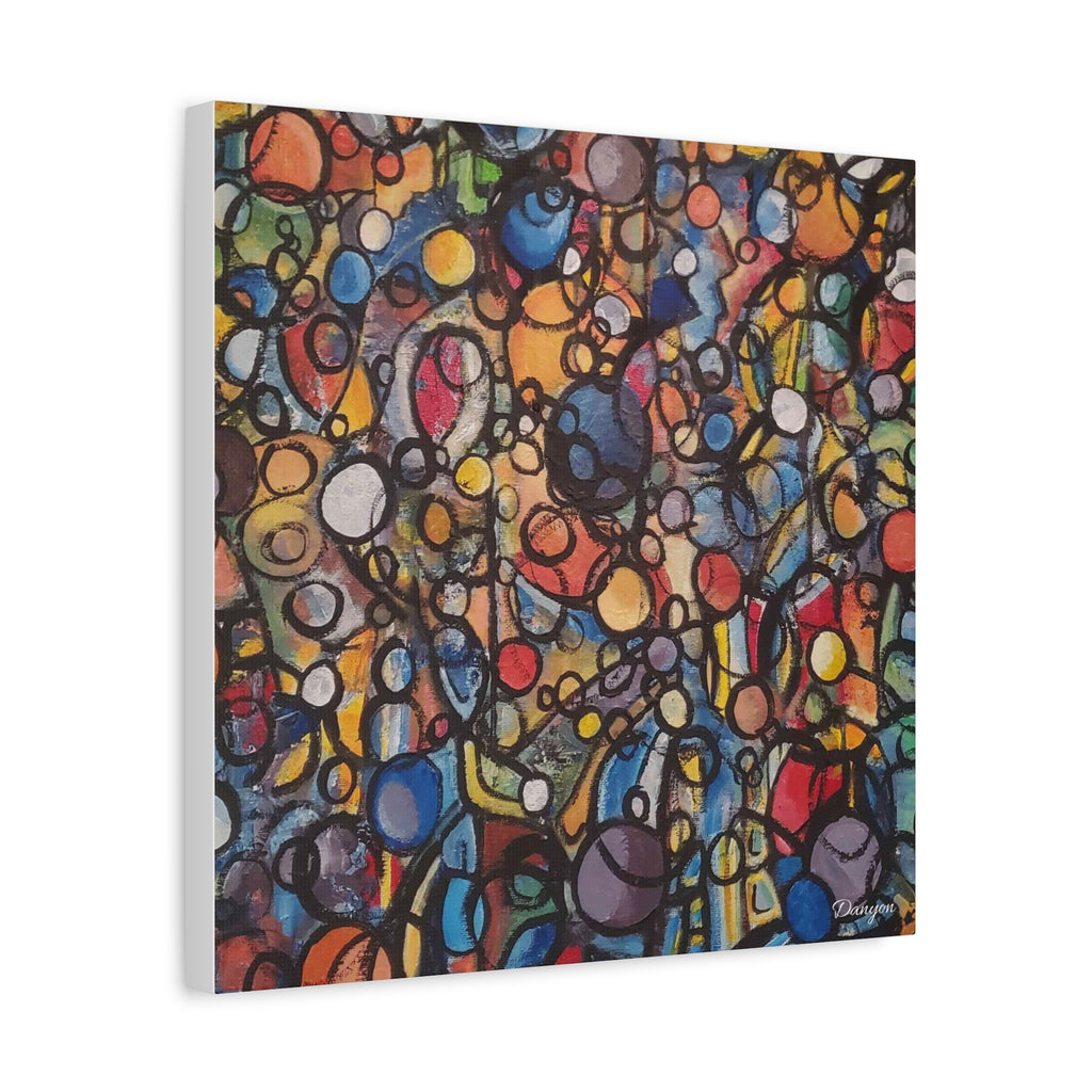 Abstract Colorful Bubbles Canvas