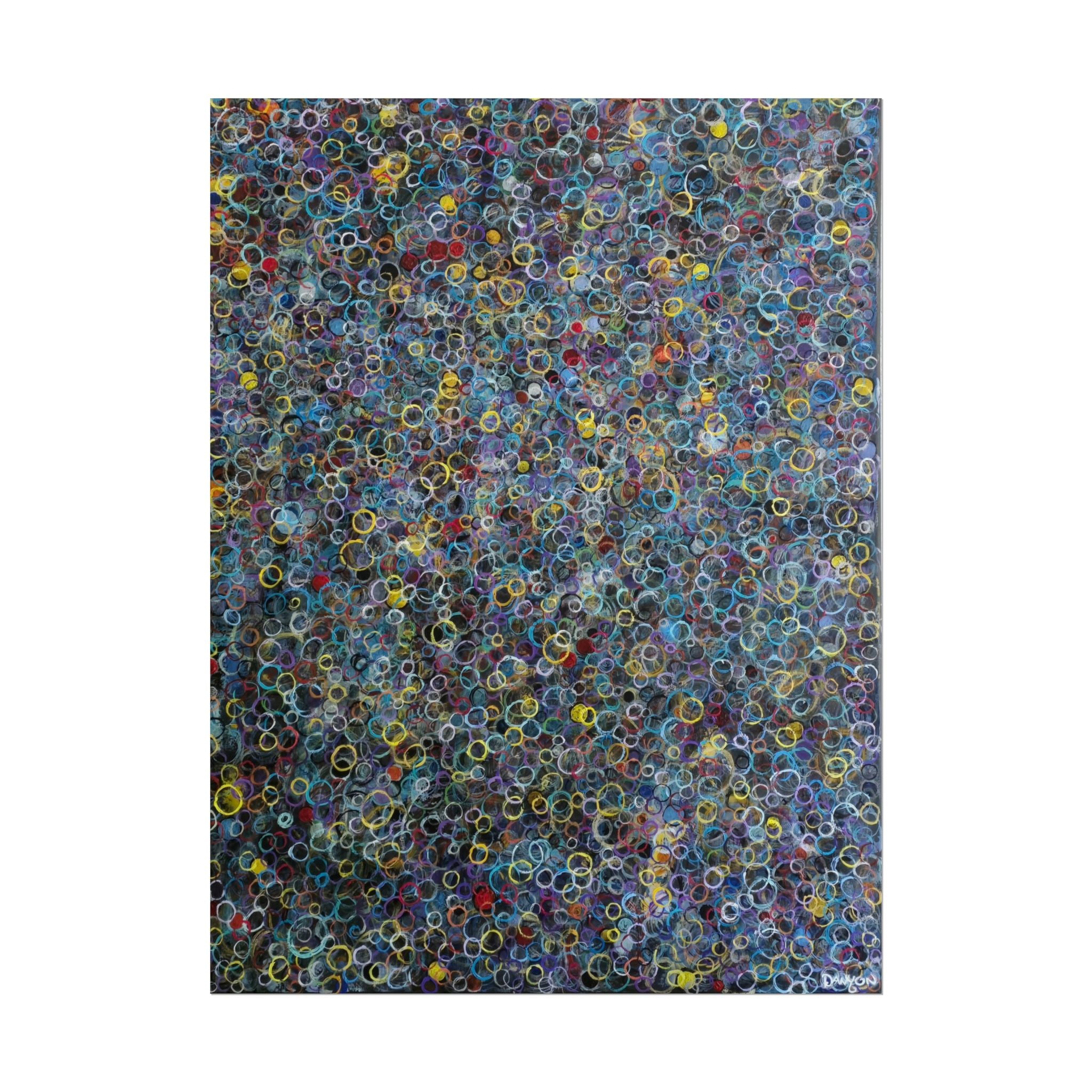 Abstract Bubble Pattern Poster — Colorful Contemporary Rolled Art Print