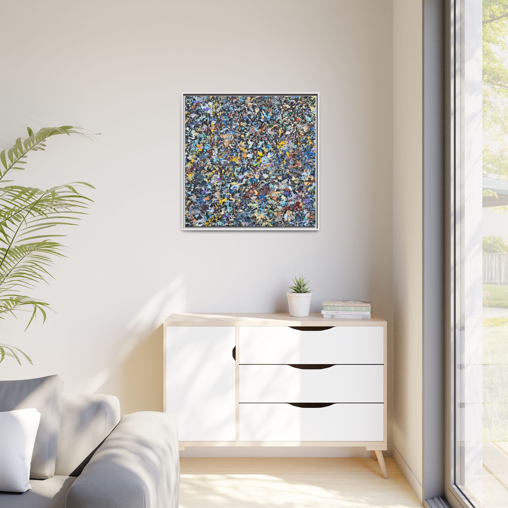 Matte Canvas, Framed Abstract Print
