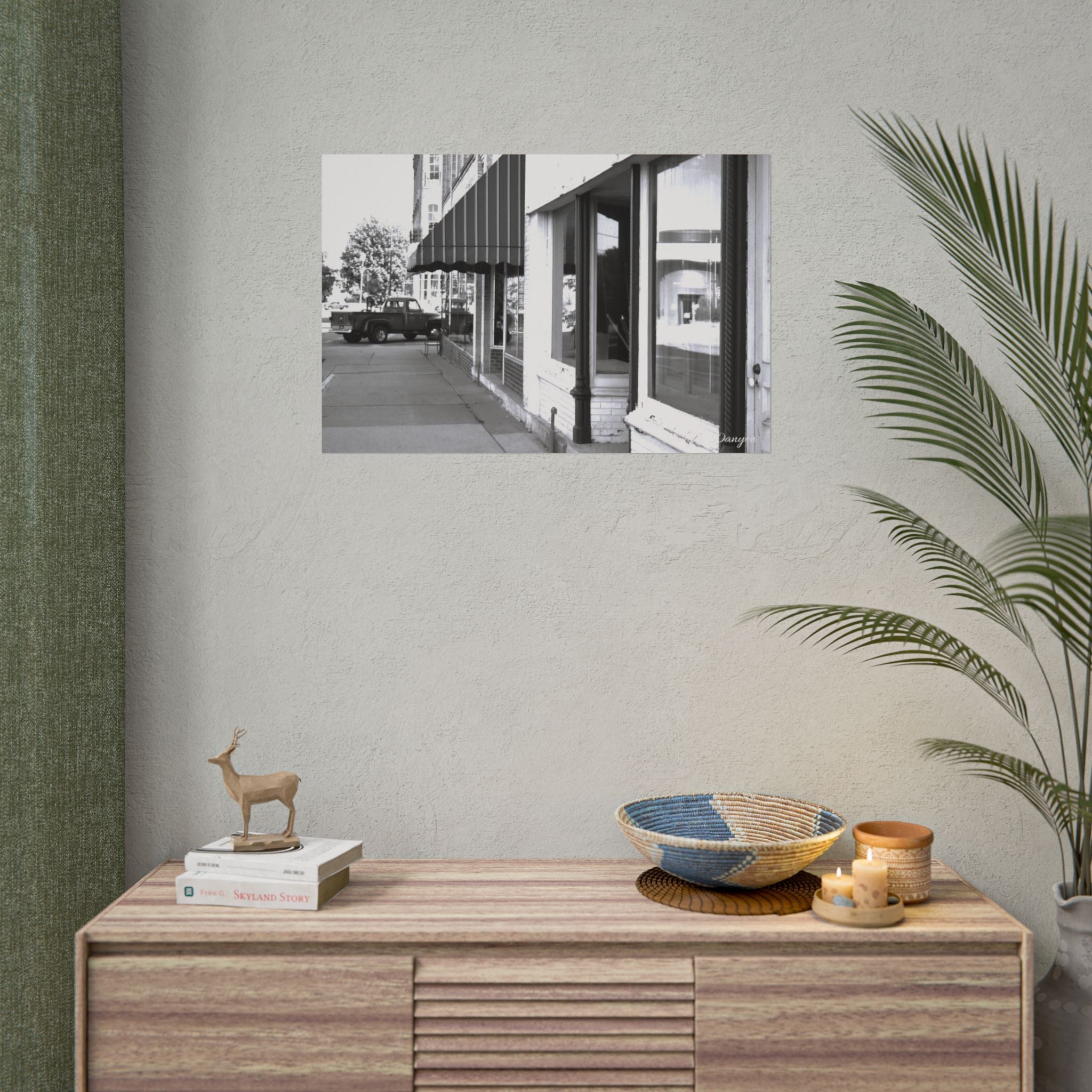 Black & White Main Street Rolled Poster