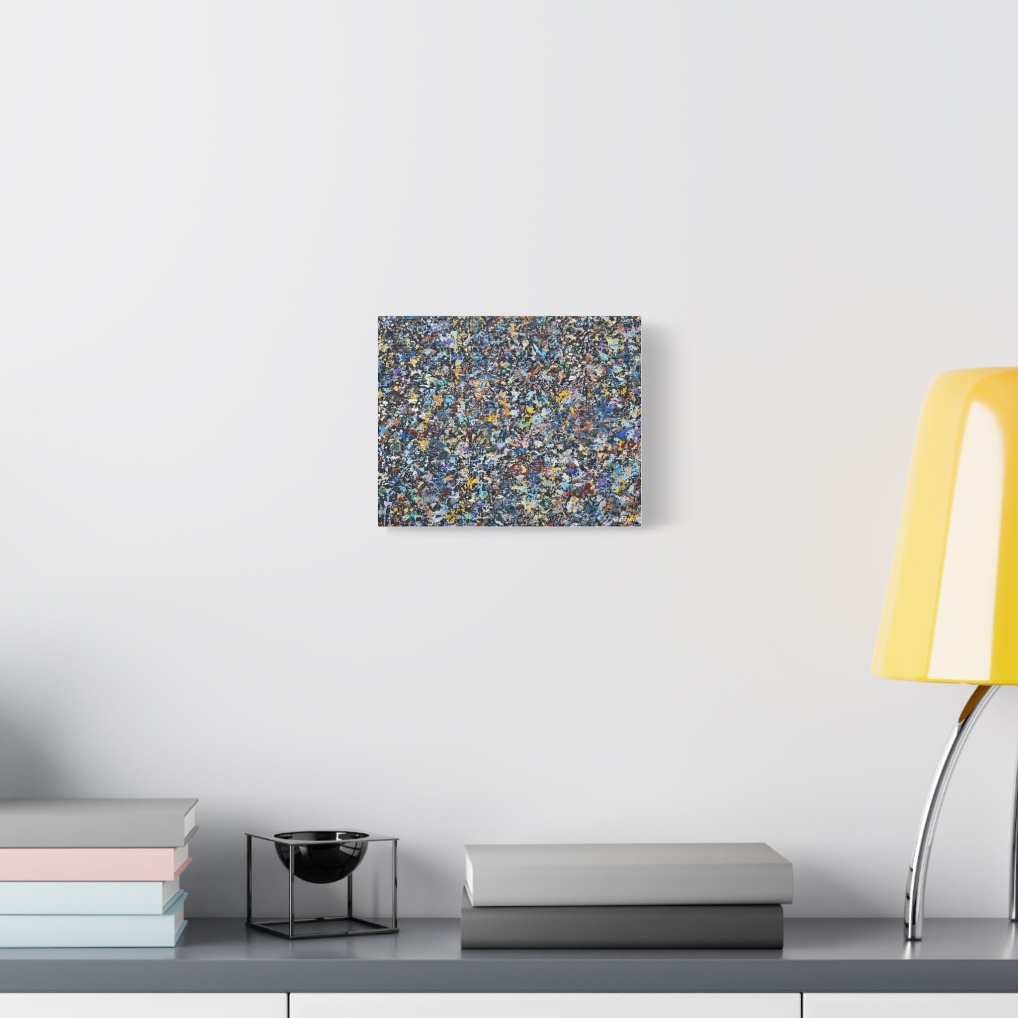 Abstract Speckle Art Canvas Print — Colorful Textured Modern Wall Decor