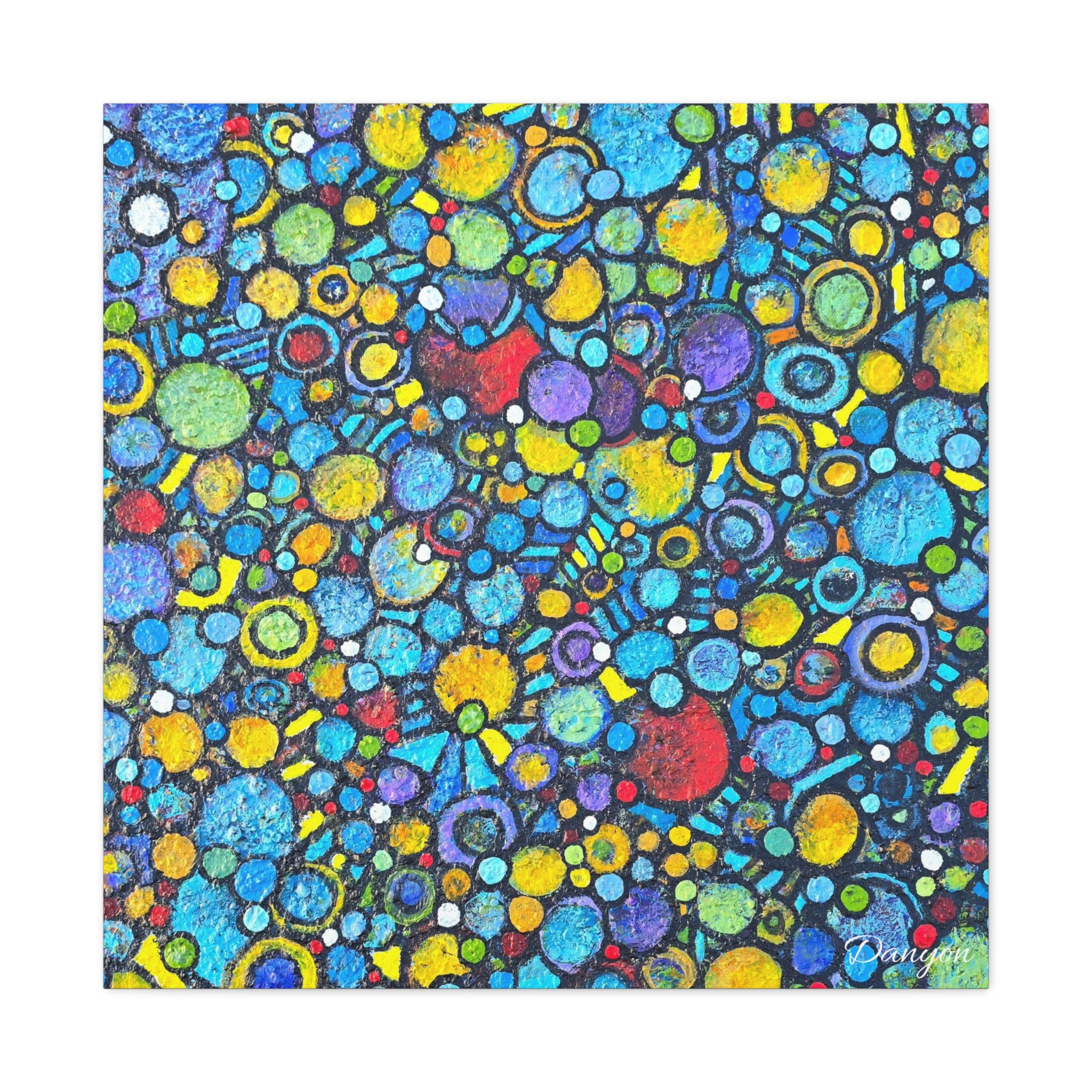 Abstract Colorful Bubbles Canvas Print — Vibrant Modern Wall Art