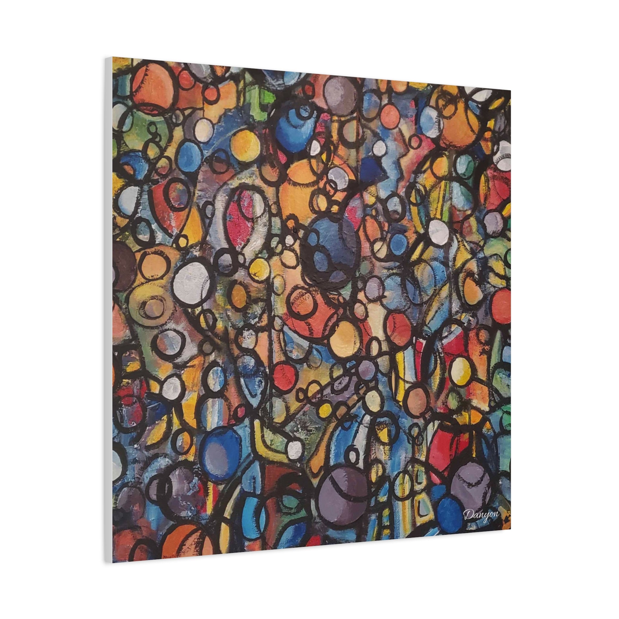 Abstract Colorful Bubbles Canvas