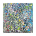 Abstract Textured Canvas Art – Colorful Impasto Square Wall Decor