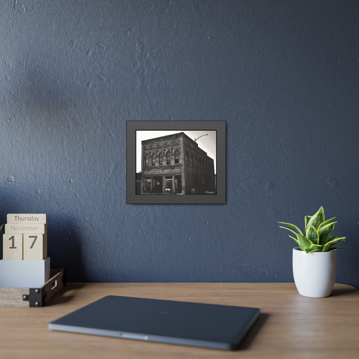 Framed Poster — Vintage Brick Facade Photography