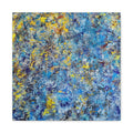 Abstract Blue & Yellow Matte Canvas Art - Stretched 1.25"