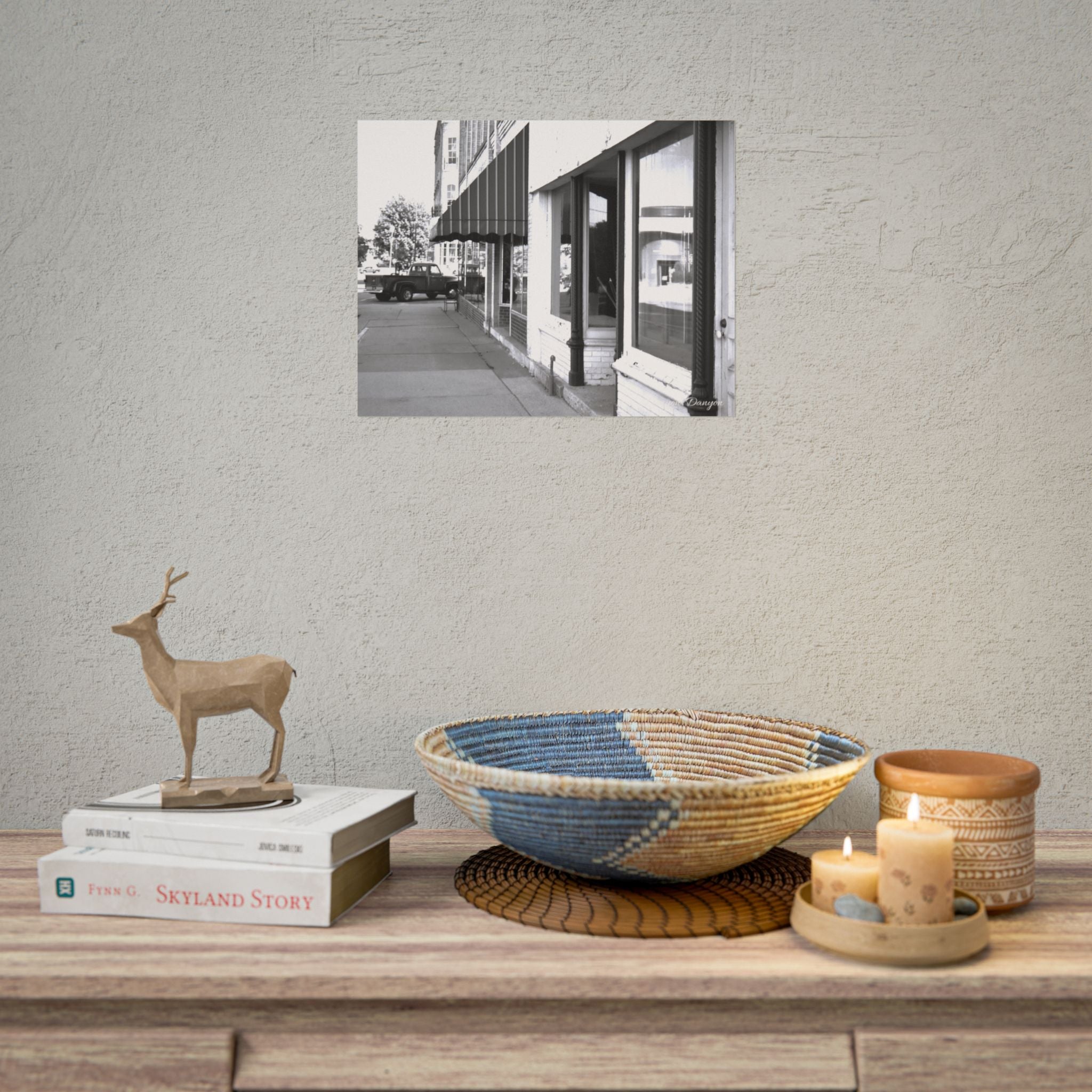 Black & White Main Street Rolled Poster