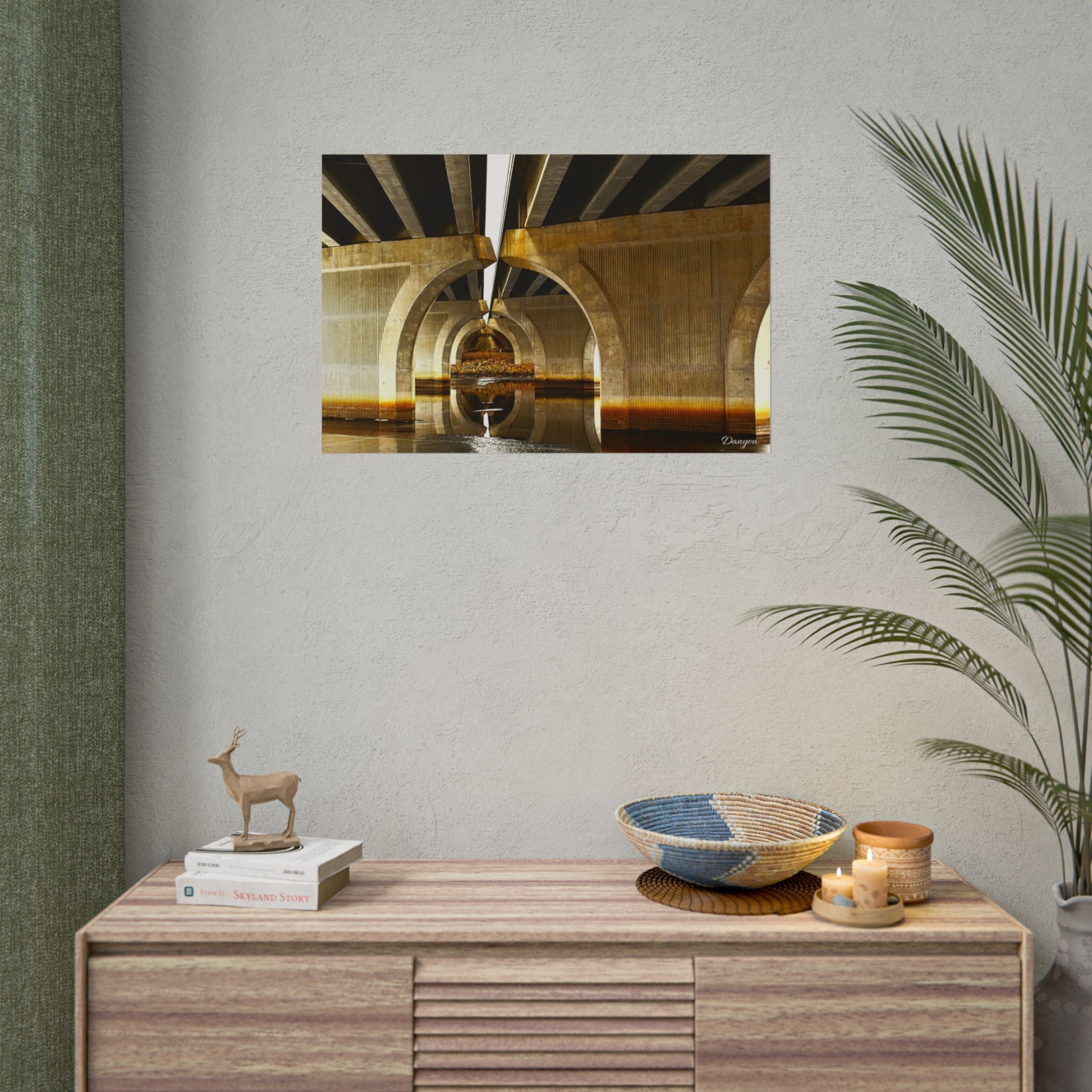 Architectural Bridge Poster — Underpass Concrete Arch Photography Print