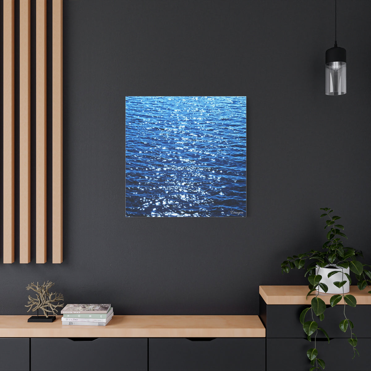 Matte Canvas Wall Art — Sparkling Blue Water Photography, Stretched 1.25"