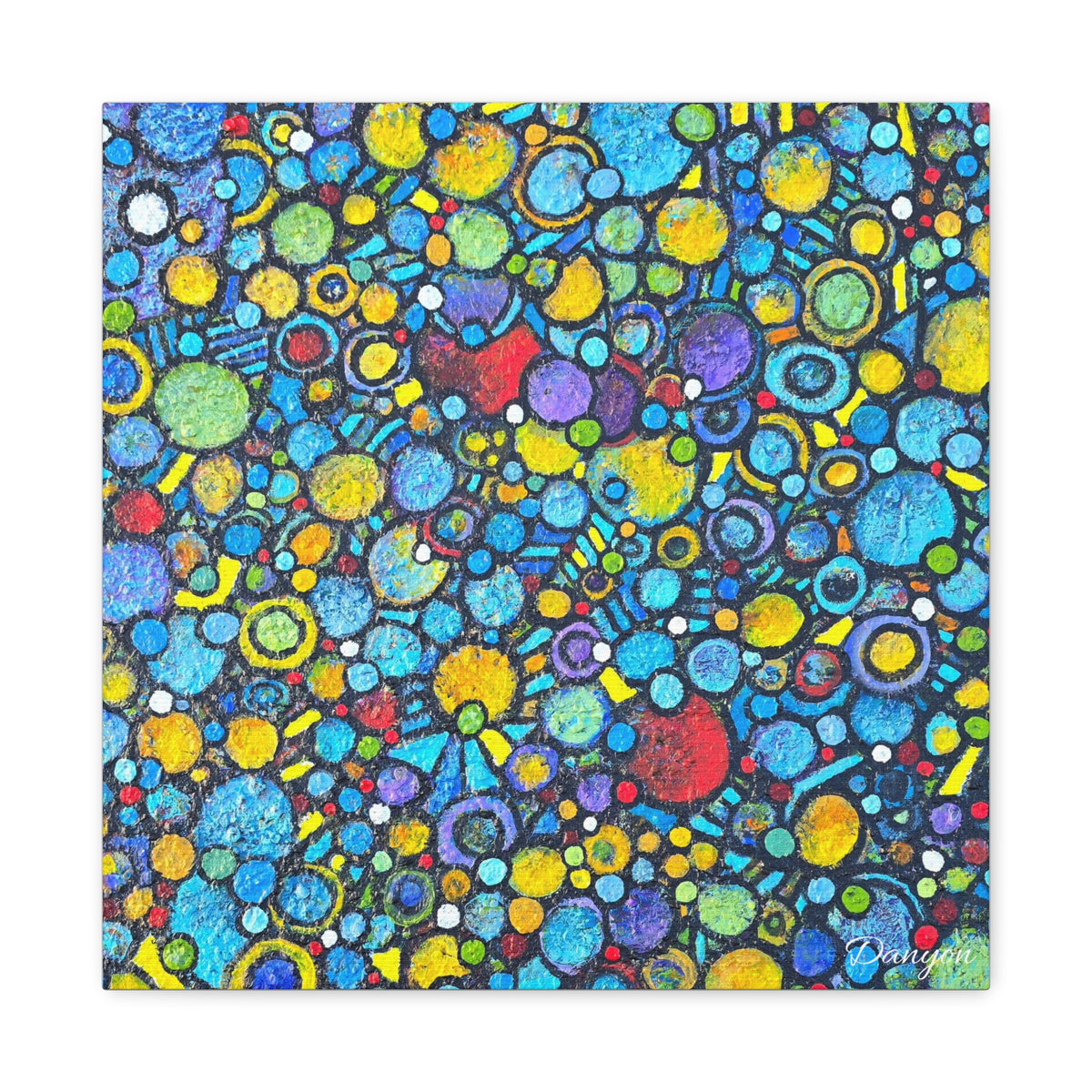 Abstract Colorful Bubbles Canvas Print — Vibrant Modern Wall Art