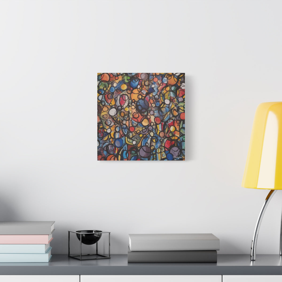 Abstract Colorful Bubbles Canvas