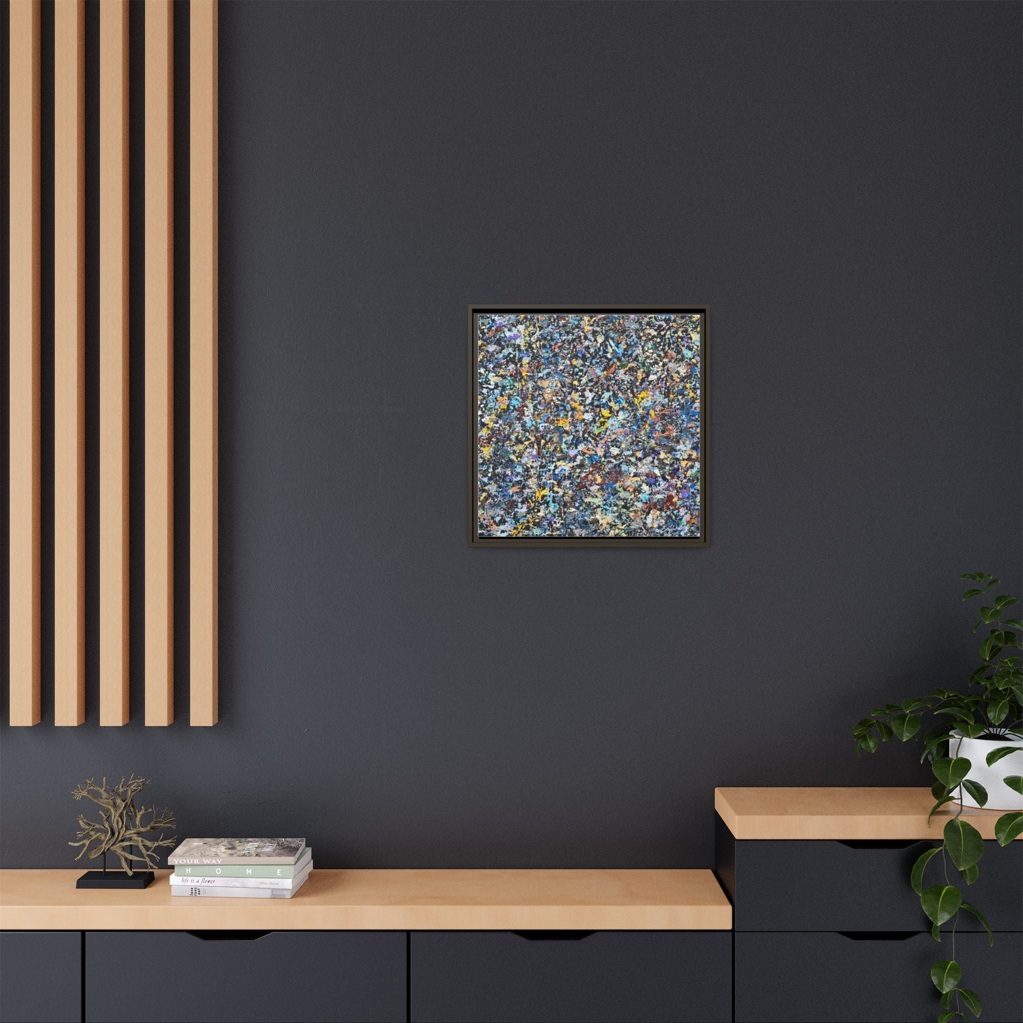Matte Canvas, Framed Abstract Print