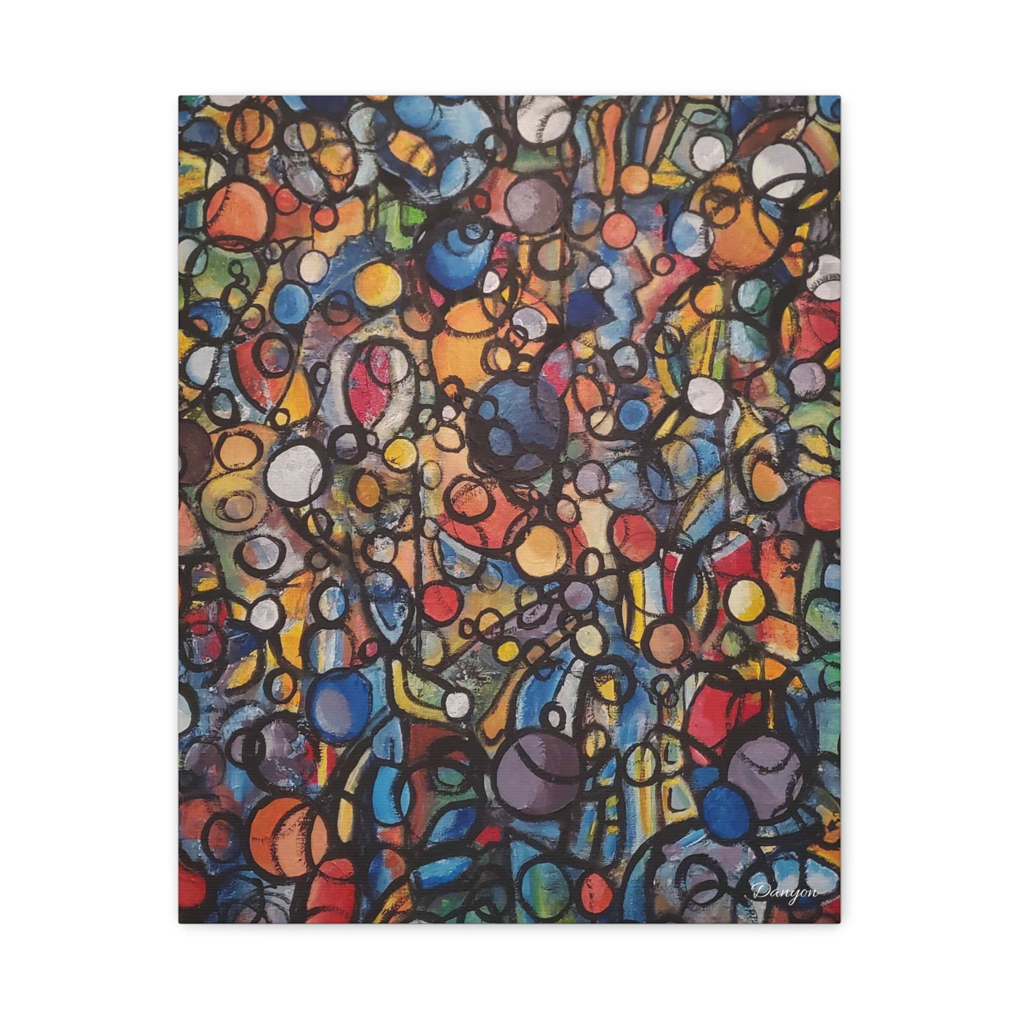 Abstract Colorful Bubbles Canvas