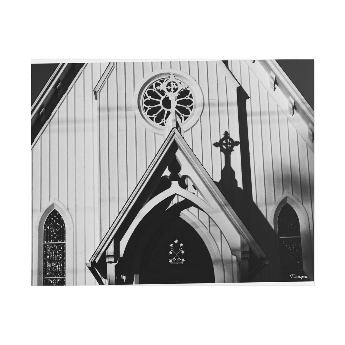 Gothic Church Black & White Rolled Poster