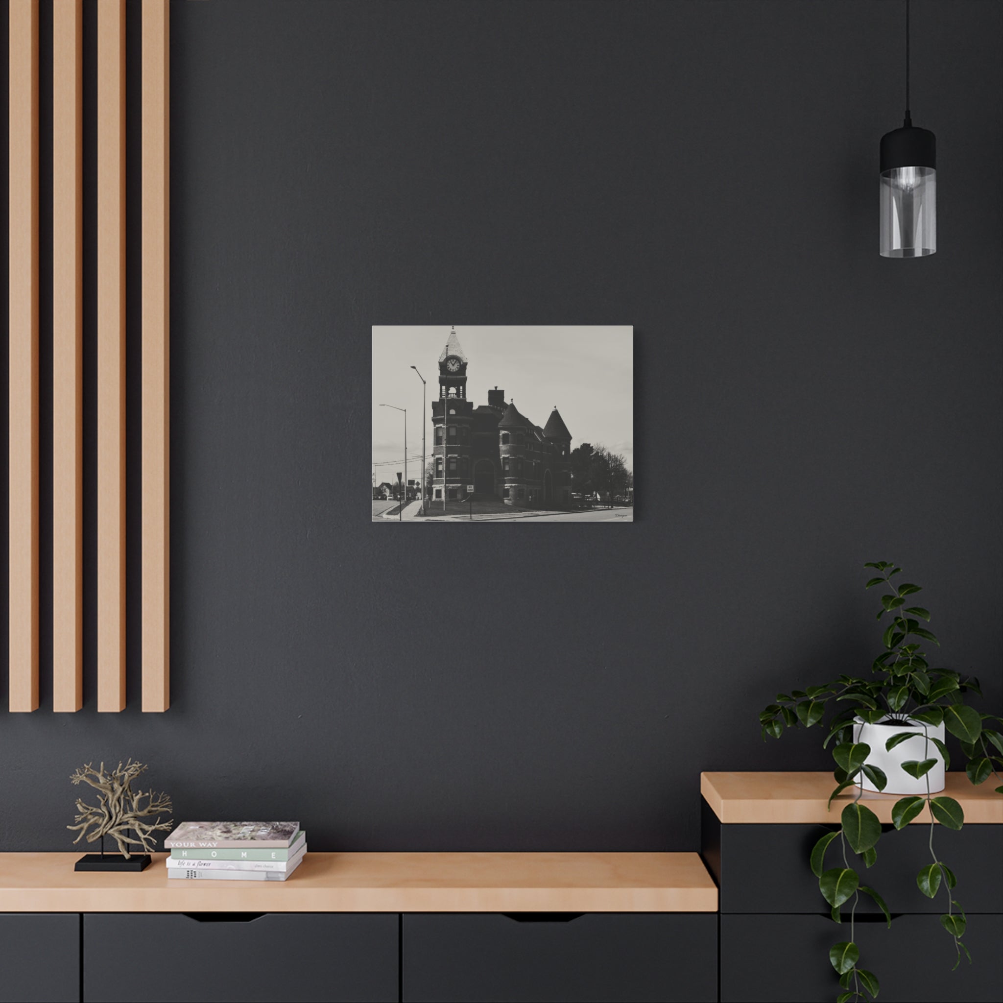Vintage Clocktower Matte Canvas Print — Stretched 1.25"