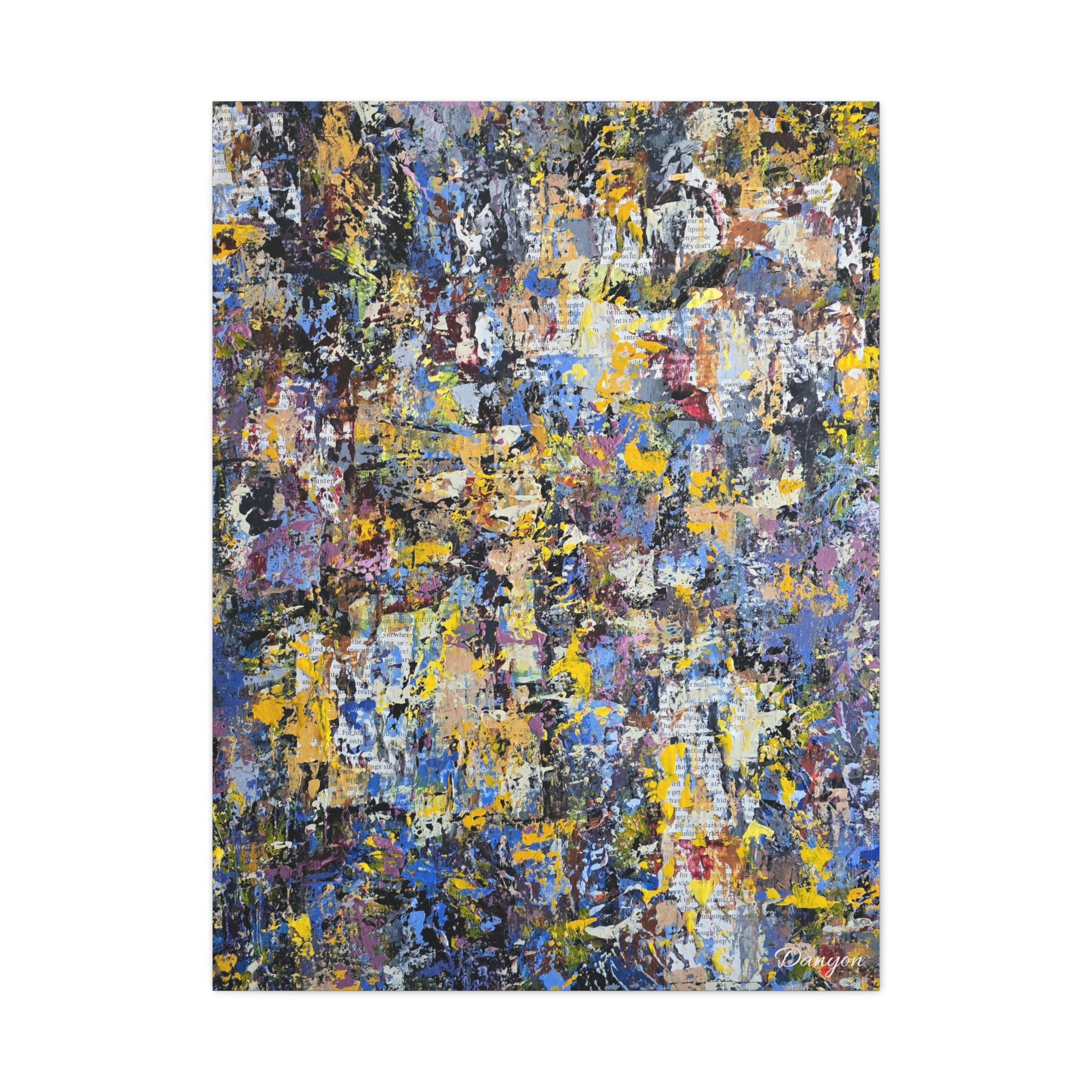 Abstract Colorful Texture Canvas Print — Matte Stretched Wall Art