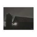 Sunset Over Barn Matte Canvas Wall Art — Rural Farmhouse Photography Print