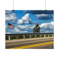 American Roadside Flag Poster — Rolled Wall Art Print