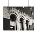 Rolled Poster — Vintage Black & White Arched Brick Architecture Print