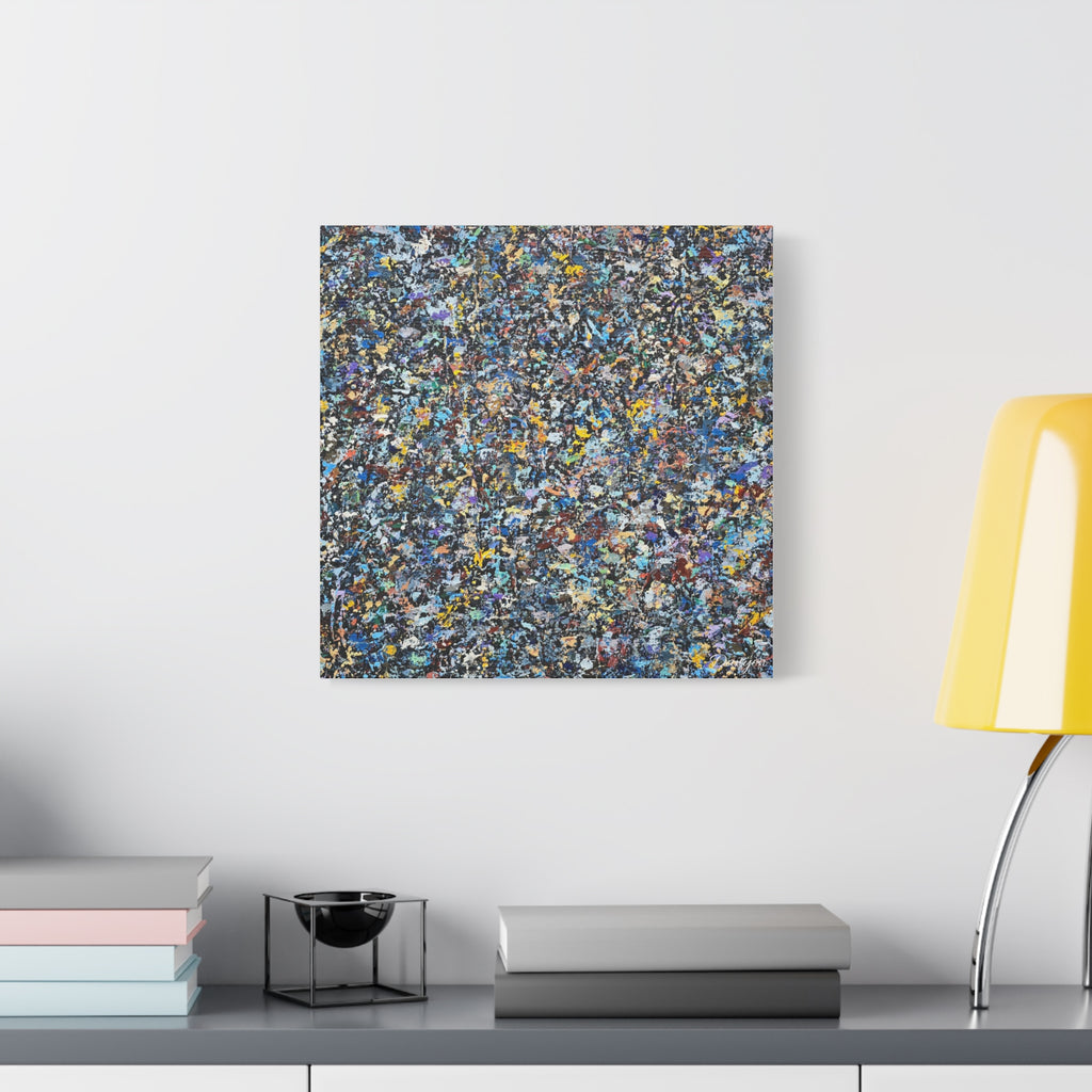 Abstract Speckle Art Canvas Print — Colorful Textured Modern Wall Decor