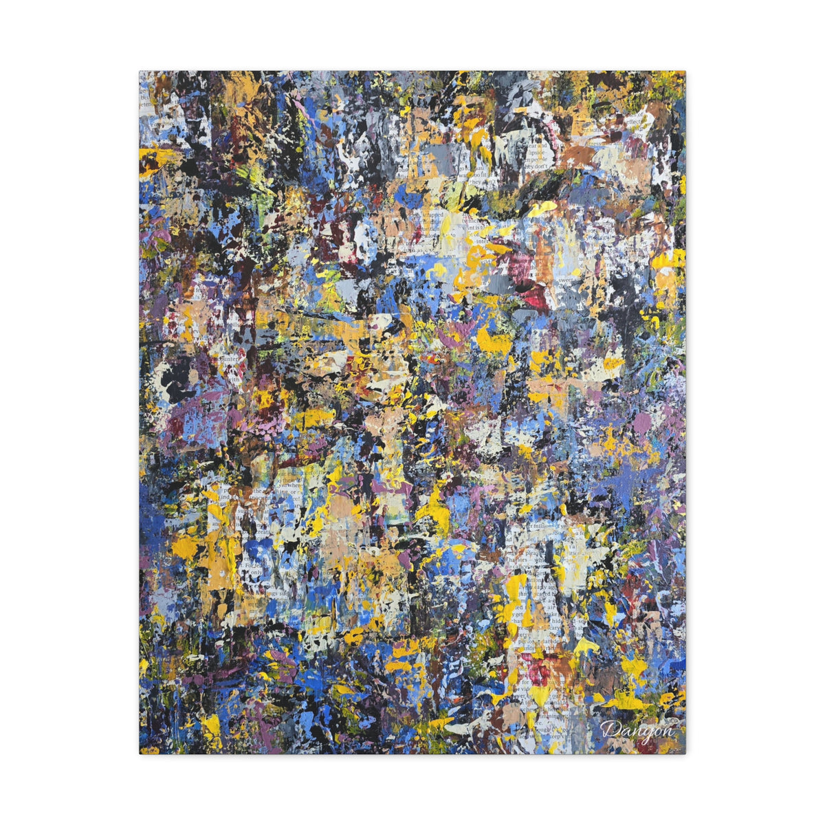 Abstract Colorful Texture Canvas Print — Matte Stretched Wall Art