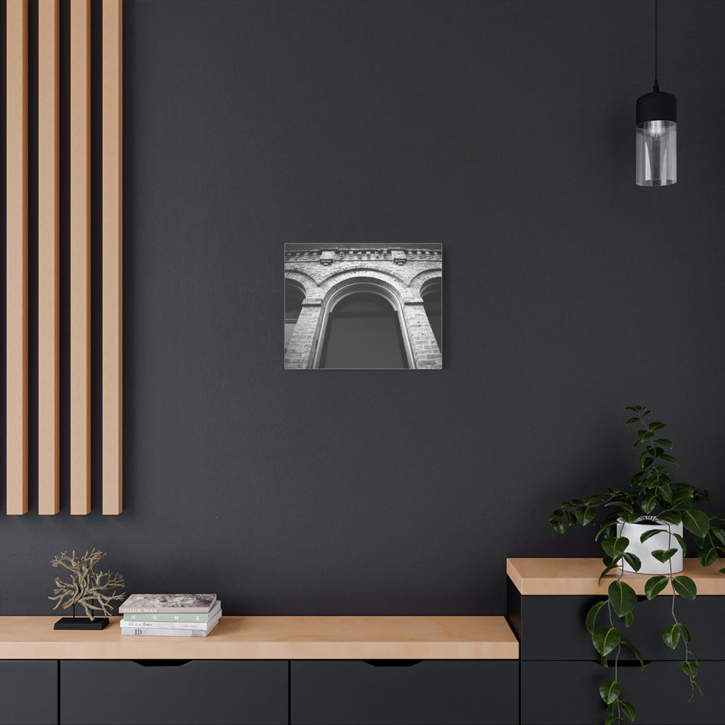 Architectural Archway Black & White Matte Canvas Print