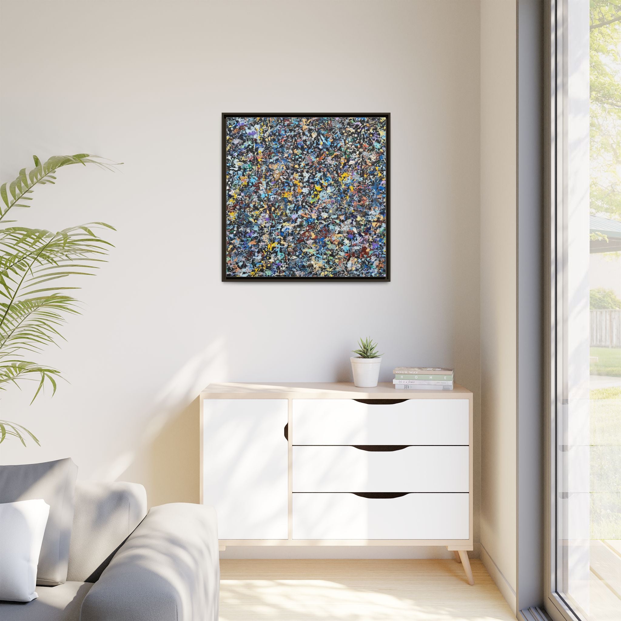 Matte Canvas, Framed Abstract Print