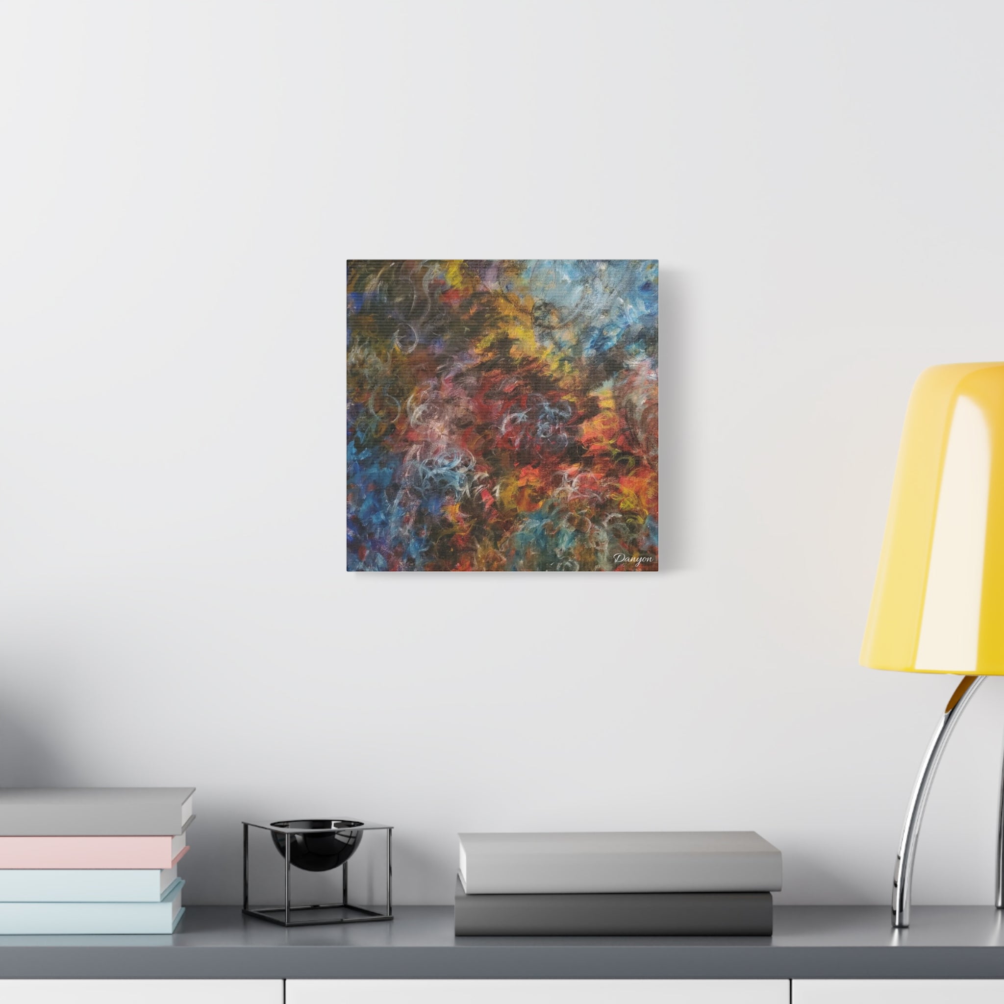 Abstract Colorful Swirl Matte Canvas Wall Art — Stretched 1.25"