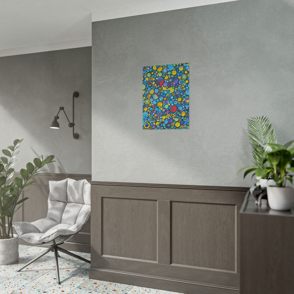 Abstract Color Bubble Rolled Poster — Vibrant Geometric Wall Art